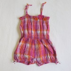 koala baby smocked plaid summer bubble romper playsuit 6-9 months baby girl